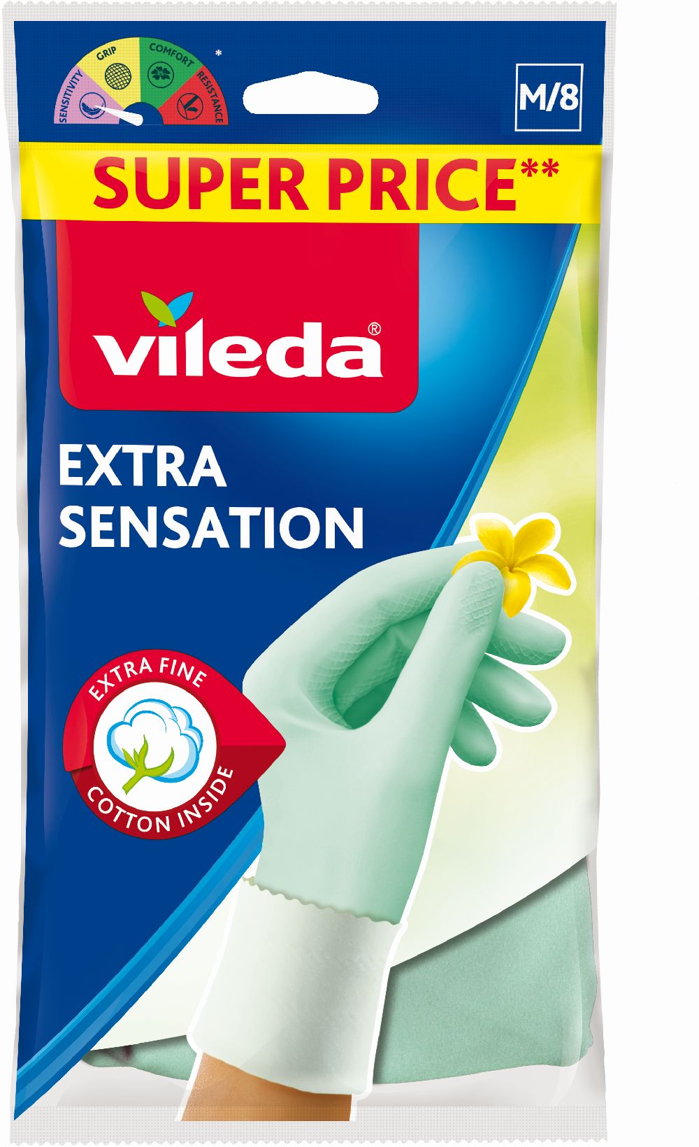 Vileda Extra Sensation rękawice rozmiar M 167394