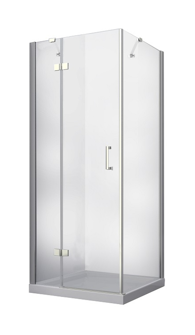 Besco Viva 195 kabina prysznicowa 80 cm kwadratowa lewa chrom/szkło przezroczyste VKL-80-195-C