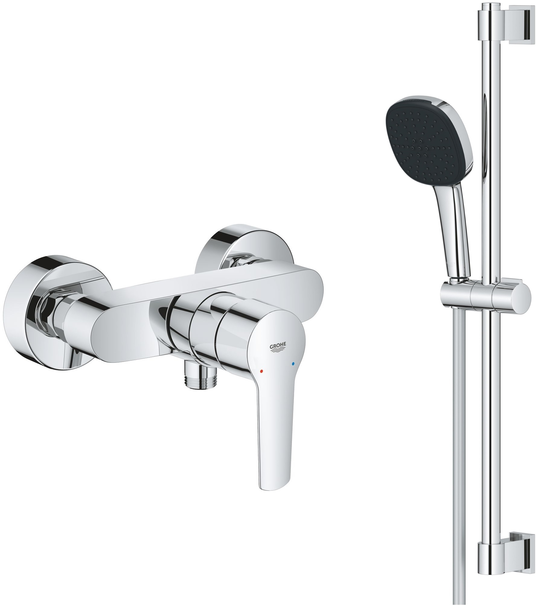 Grohe Start zestaw prysznicowy ścienny z baterią prysznicową chrom (24208002, 26928001) - Wysyłka w 24h