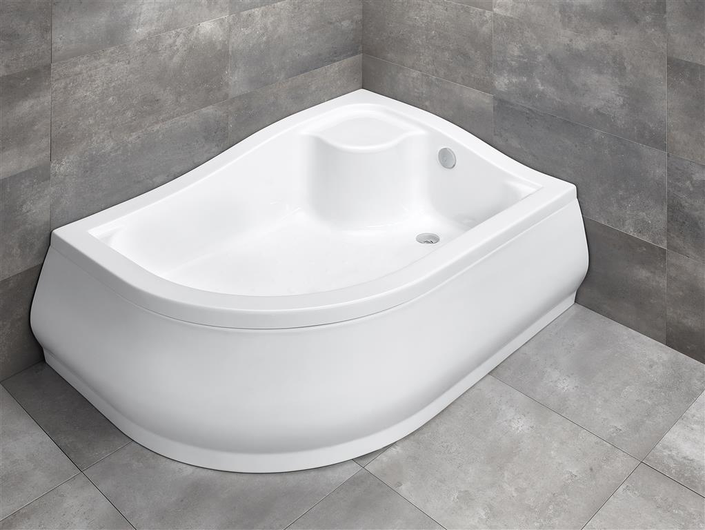 Radaway Korfu E brodzik 100x80 cm półokrągły prawy biały 4E81400-03R