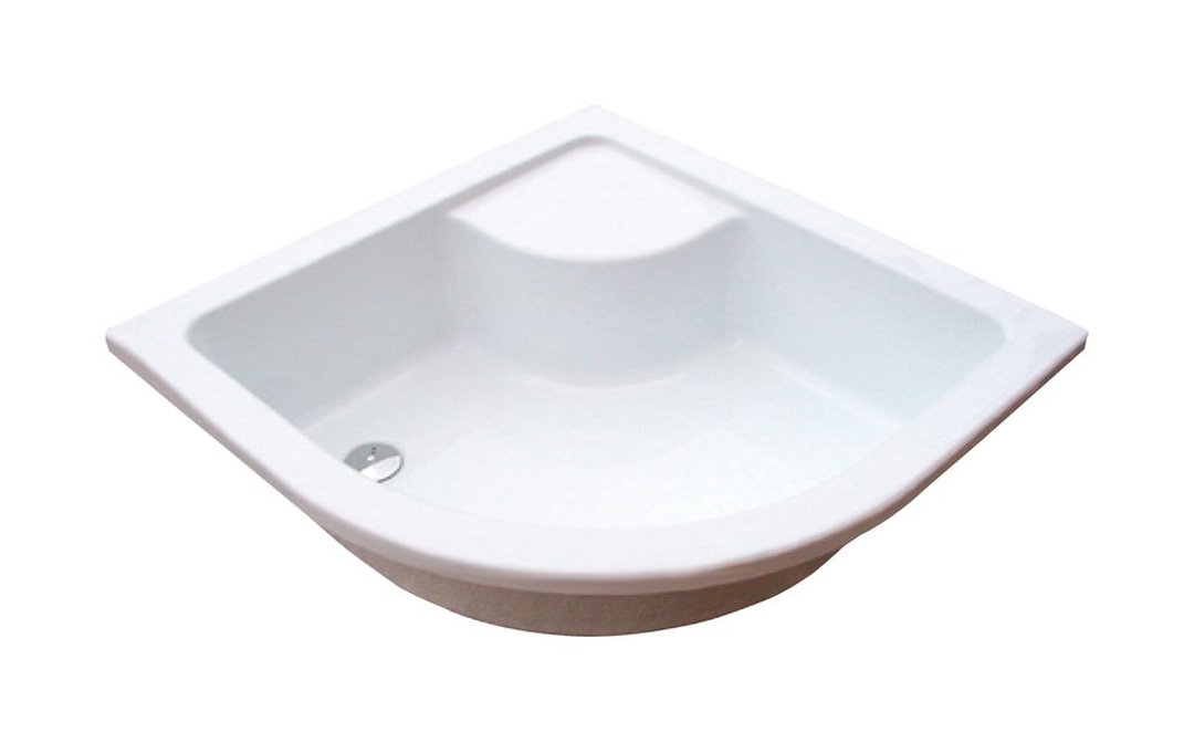 Ravak Sabina-80 LA brodzik 80x80 cm półokrągły głęboki z siedziskiem biały GPX11004 - Wysyłka w 24h