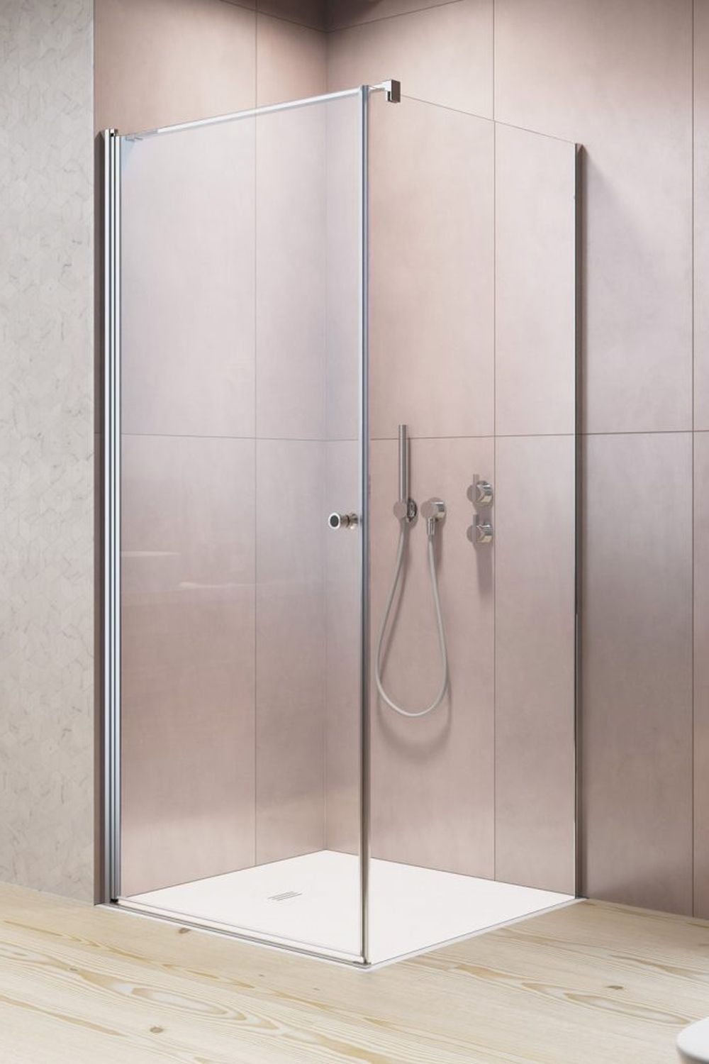 Radaway Eos KDJ I kabina prysznicowa 80x100 cm prostokątna lewa chrom/szkło przezroczyste 137543-01-01L