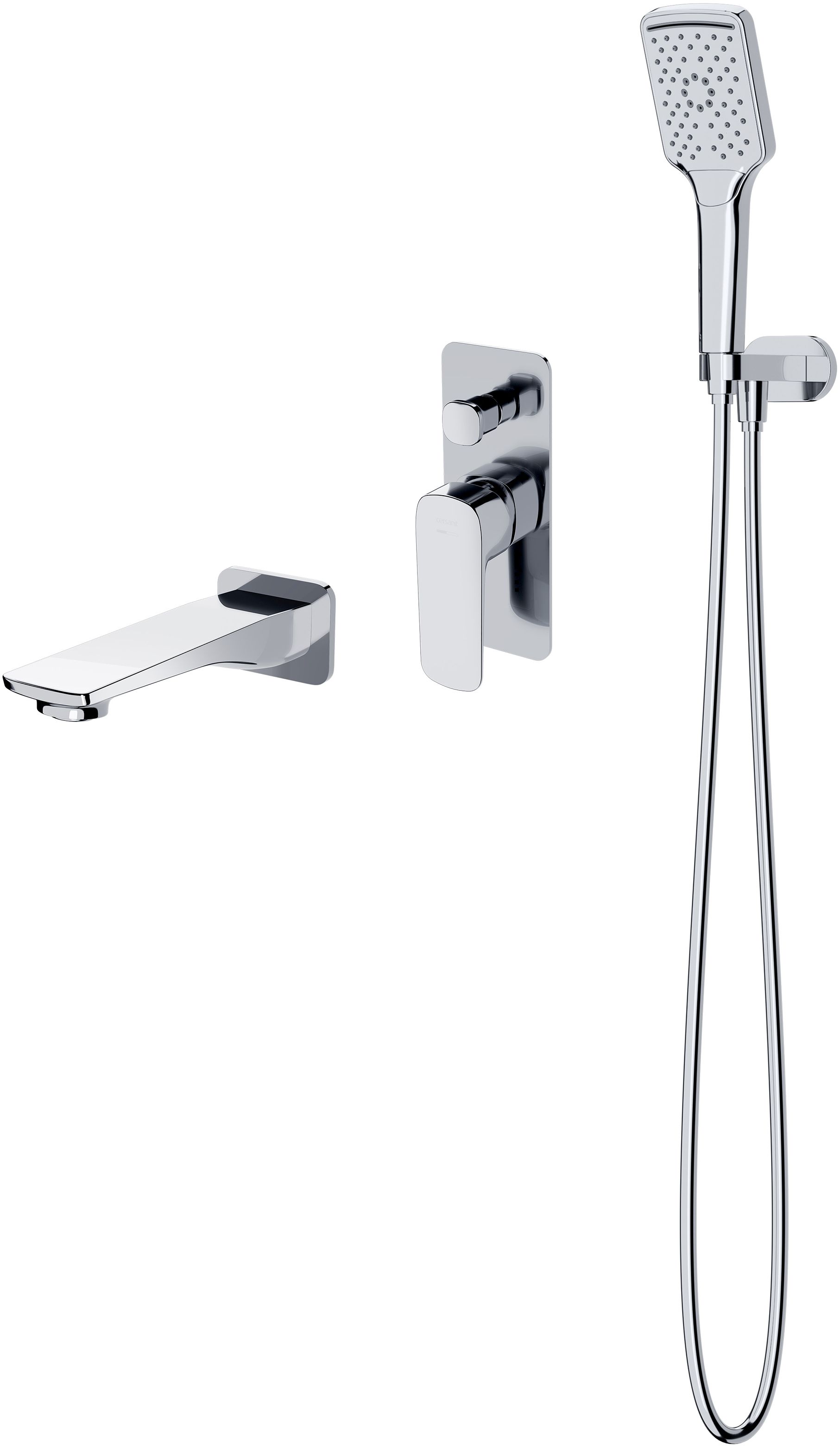 Cersanit Larga zestaw wannowo-prysznicowy podtynkowy chrom S952-039