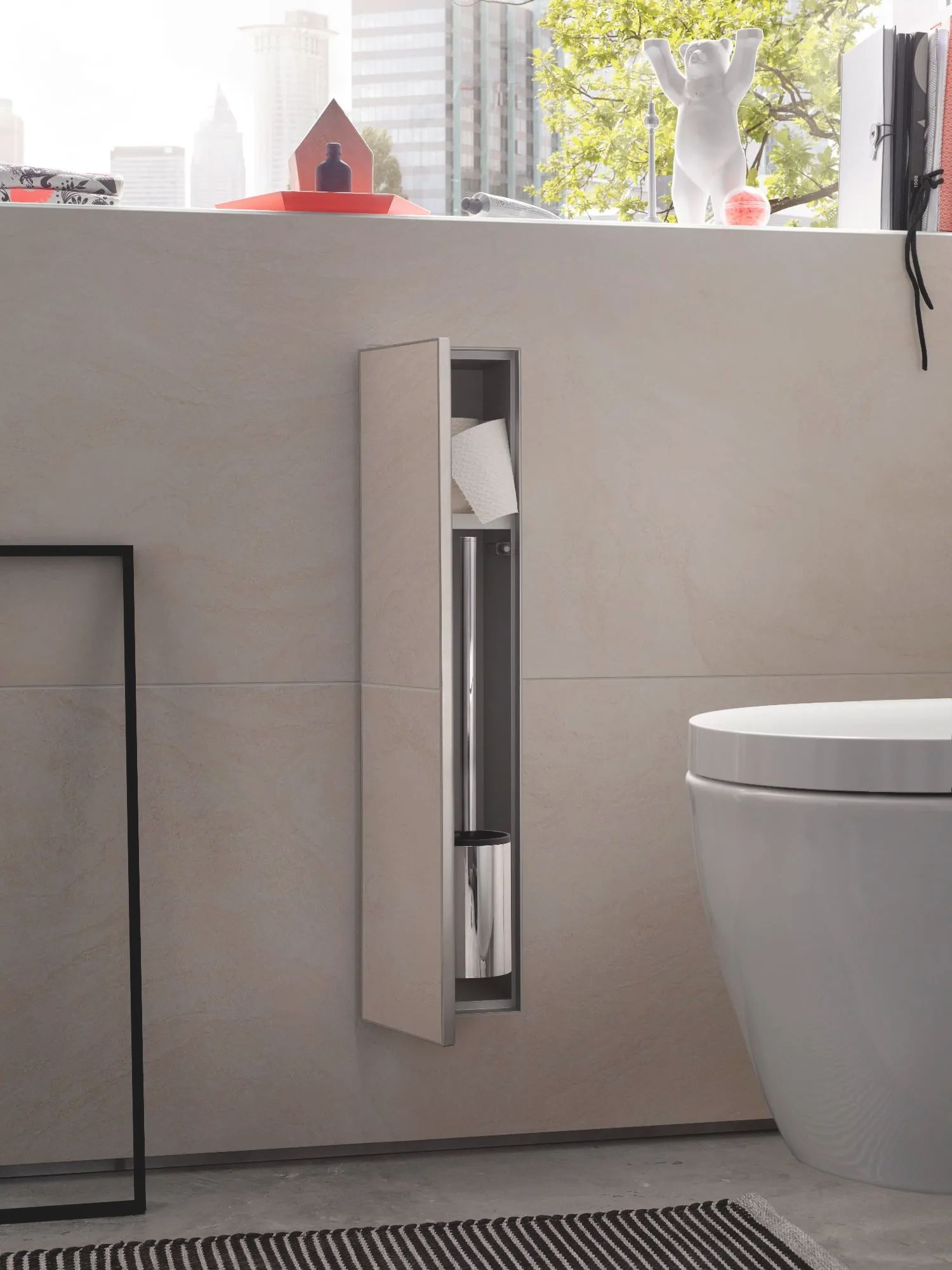Emco Asis Plus moduł ścienny akcesoriów toaletowych do zabudowy aluminium 975611012 - Wysyłka w 24h