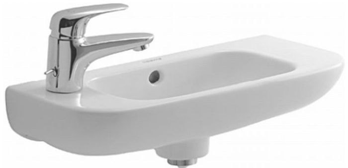 Duravit D-Code umywalka 50x22 cm ścienna półokrągła biała 07065000092
