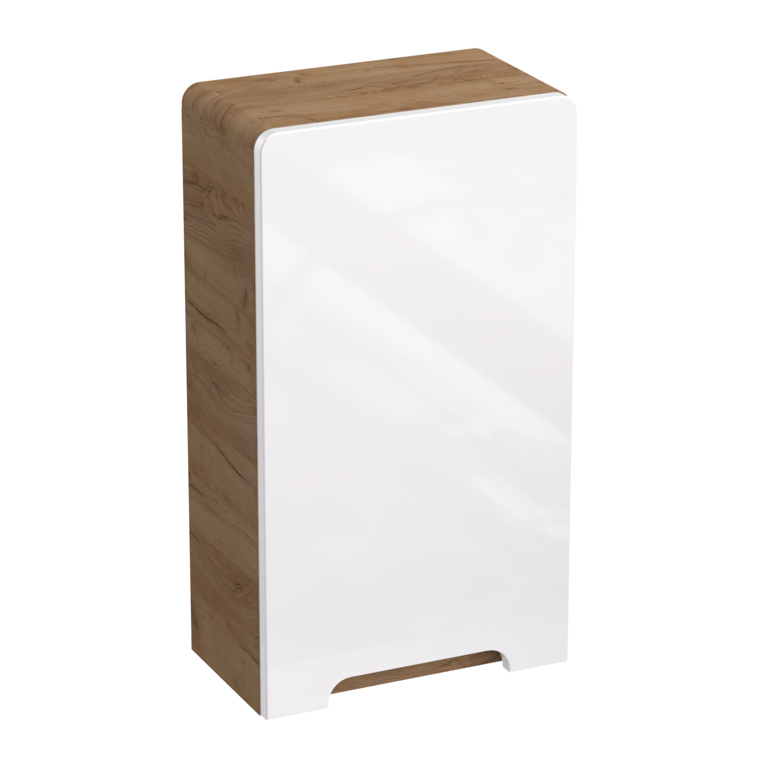 Strama Lupo szafka 35x20x62 cm boczna wisząca biały połysk/dąb craft złoty 22.300.00