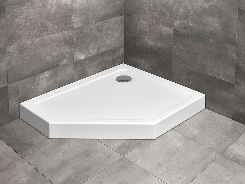 Radaway Doros PT E Compact brodzik 100x80 cm pięciokątny prawy biały SDRPTP1080-05R