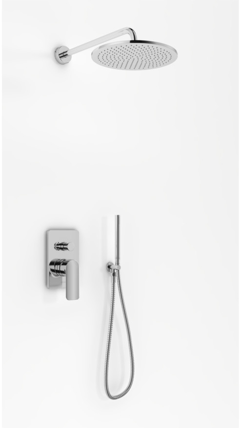 Kohlman Texen zestaw prysznicowy podtynkowy z deszczownicą 40 cm chrom QW210TR40