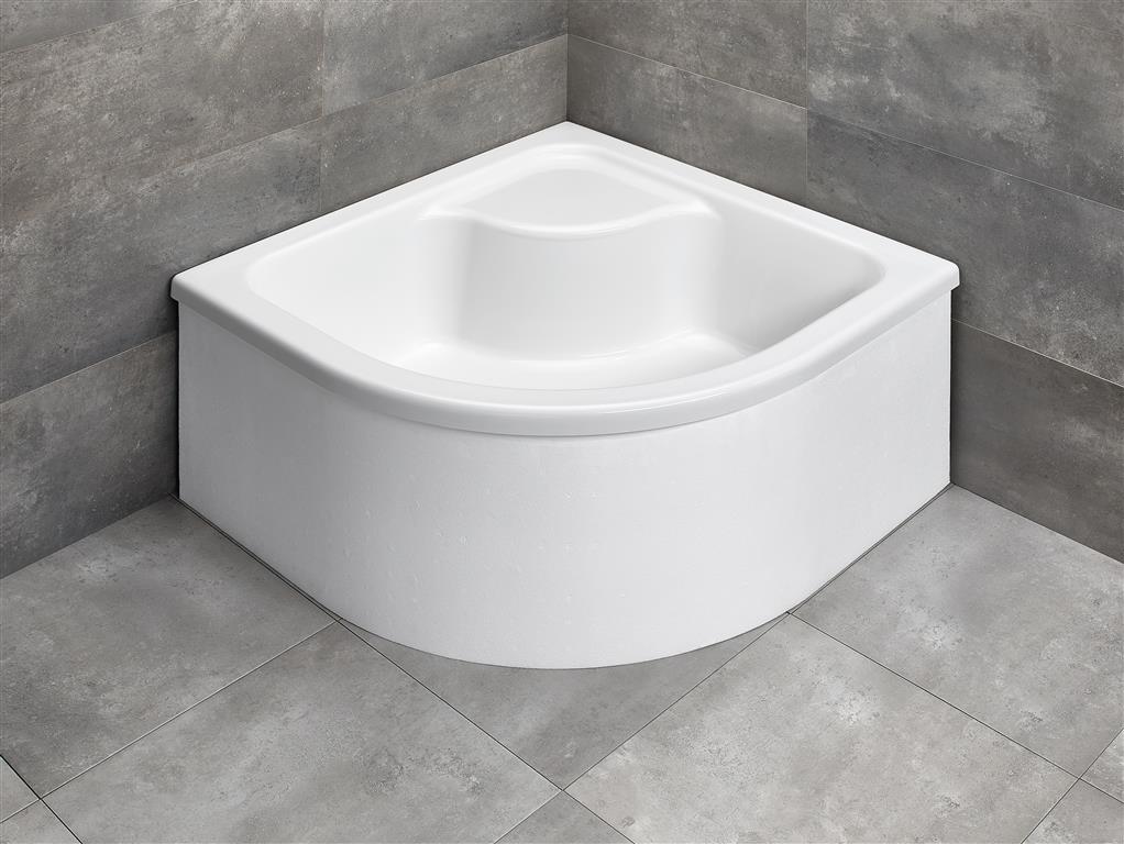 Radaway Naxos A brodzik 80x80 cm półokrągły biały SBA8841-1