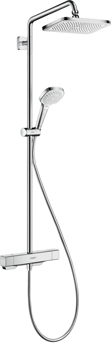 Hansgrohe Croma E zestaw prysznicowy termostatyczny z deszczownicą chrom 27630000