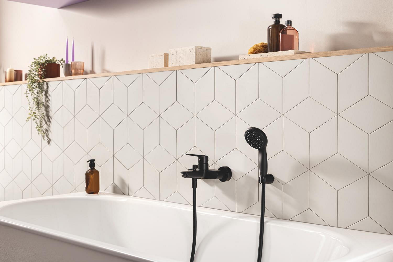 Grohe Start bateria wannowo-prysznicowa ścienna czarny mat 322782432 - Wysyłka w 24h