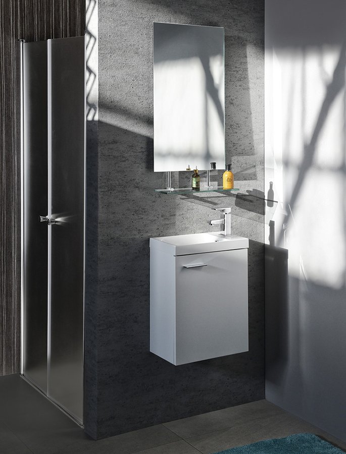 Sapho Wega lustro 70x80 cm z półką chrom/szkło przezroczyste 60092-7