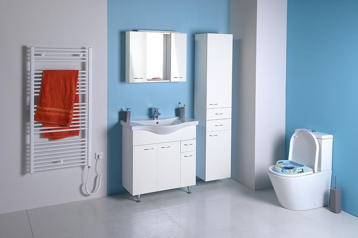 Aqualine Zara umywalka 79,5x46 cm półokrągła ścienna-meblowa biała 10080