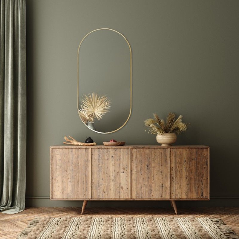 Ars Longa Scandi lustro 120x60 cm owalne złote SCANDI60120-Z - Wysyłka w 24h