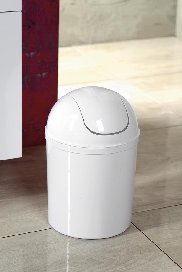 Aqualine kosz na śmieci 5 l biały 20309