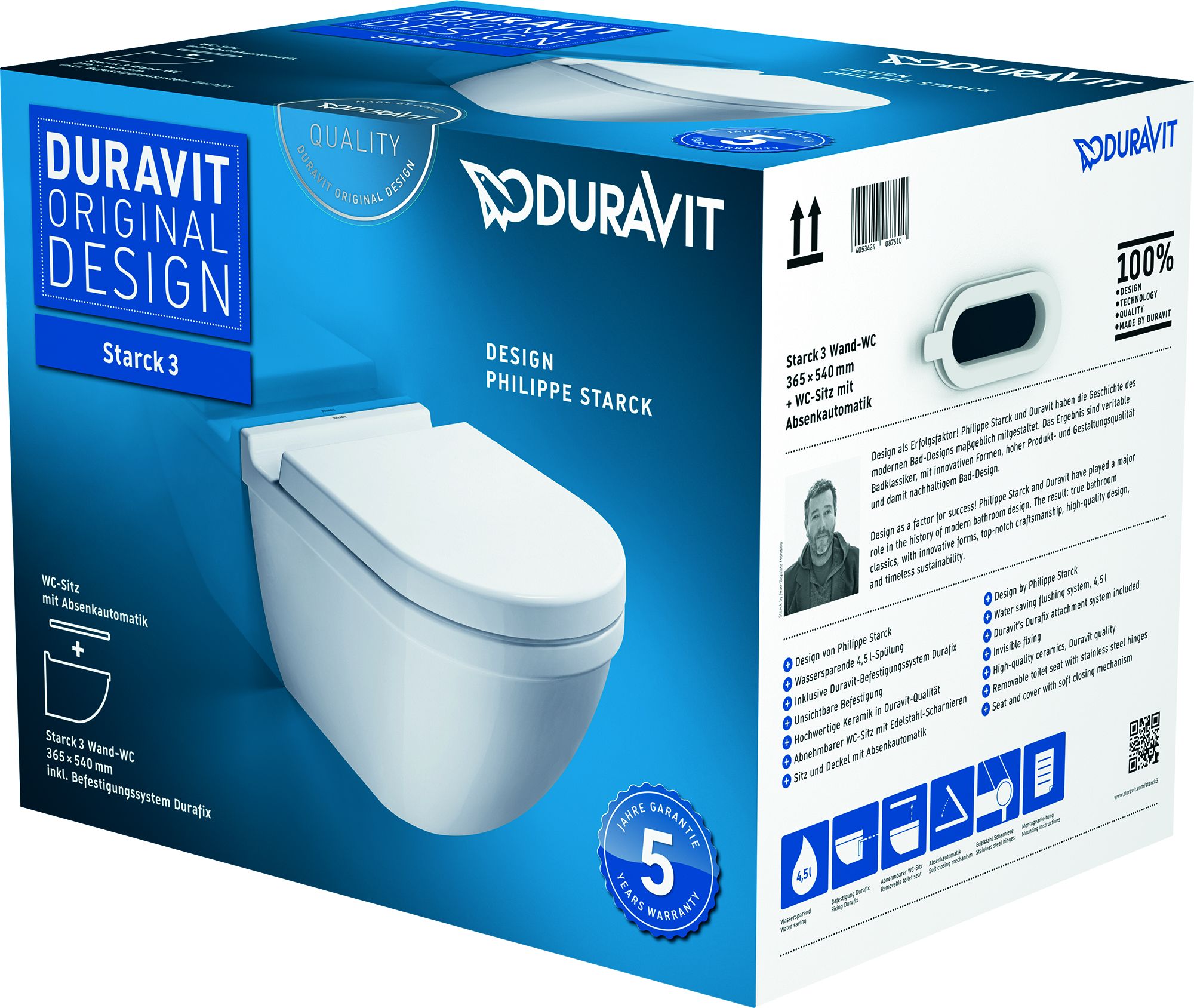Duravit Starck 3 miska WC z deską wolnoopadającą 42250900A1