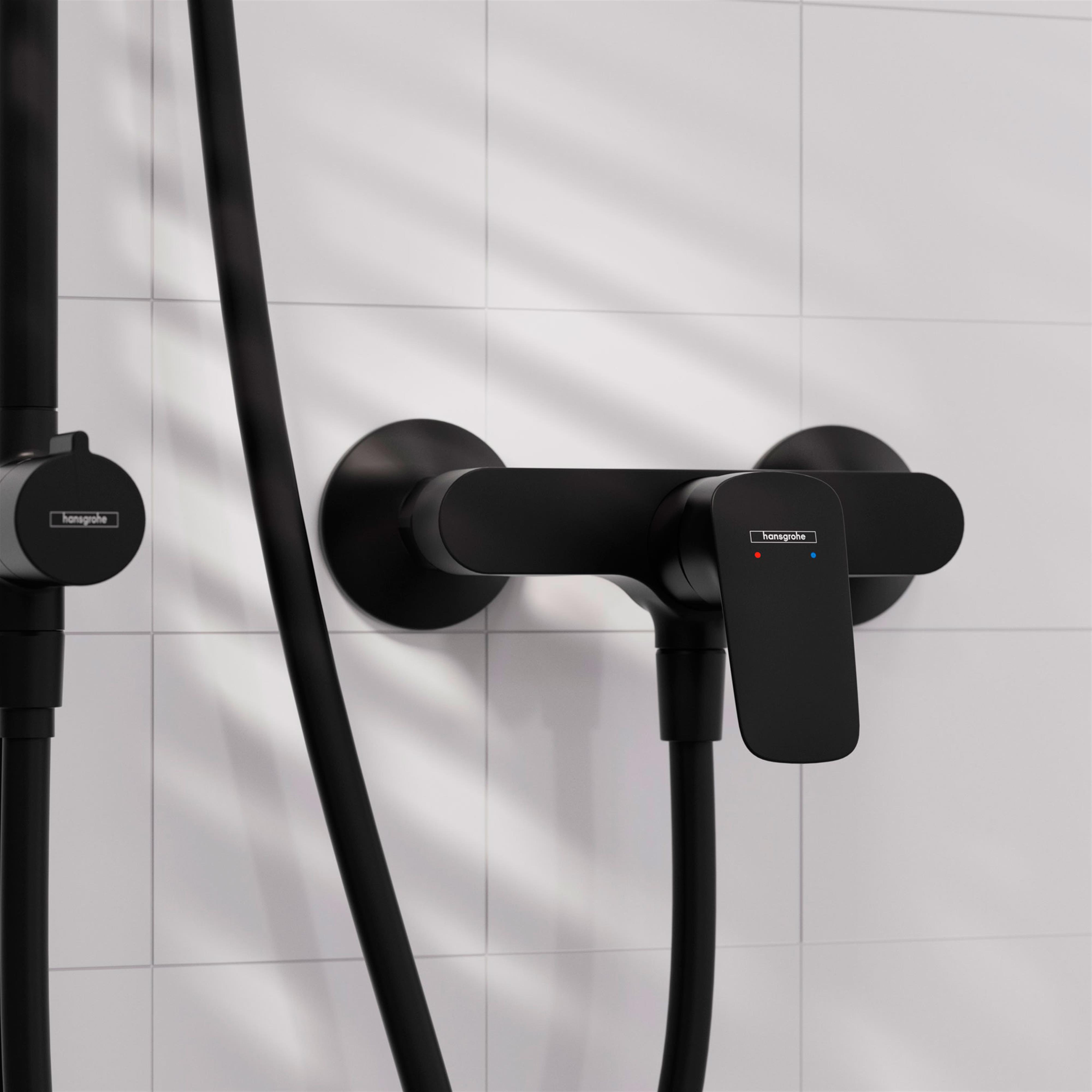 Hansgrohe Logis bateria prysznicowa ścienna czarny mat 71600670