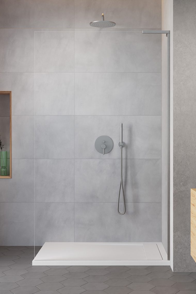 Radaway Modo SL Brushed Nickel II ścianka prysznicowa walk-in 120 cm nikiel szczotkowany/szkło przezroczyste 10319124-91-01R