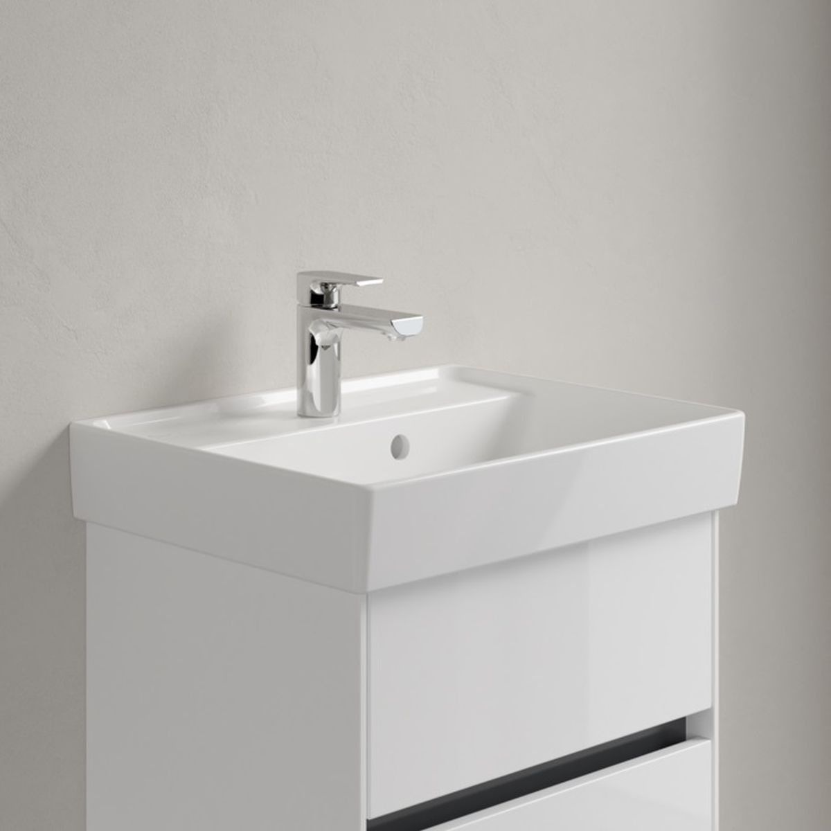Villeroy & Boch Collaro umywalka 50x40 cm ścienna prostokątna CeramicPlus Weiss Alpin 433450R1