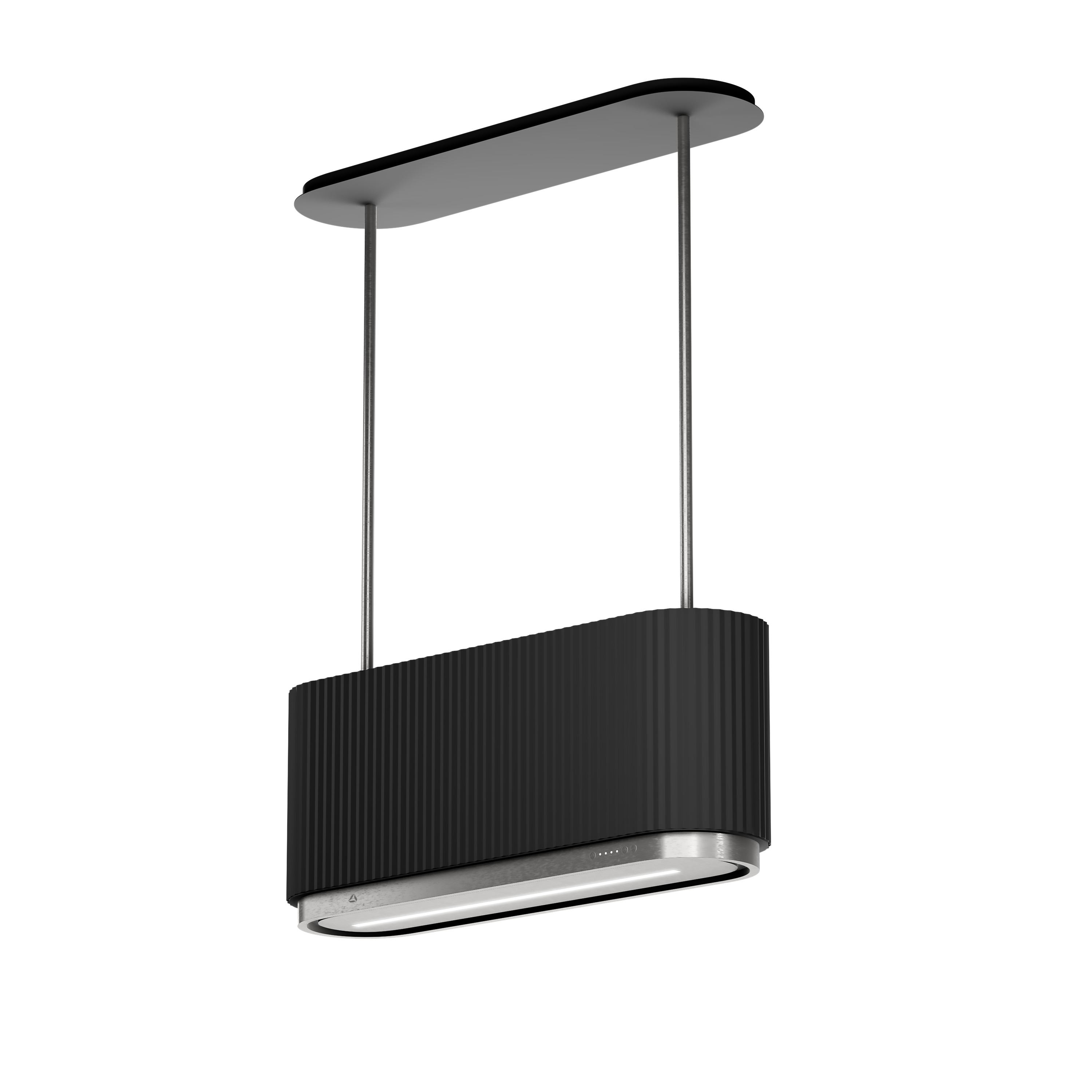 Ciarko Design Mono W okap kuchenny 90 cm wyspowy czarny CDW9001B
