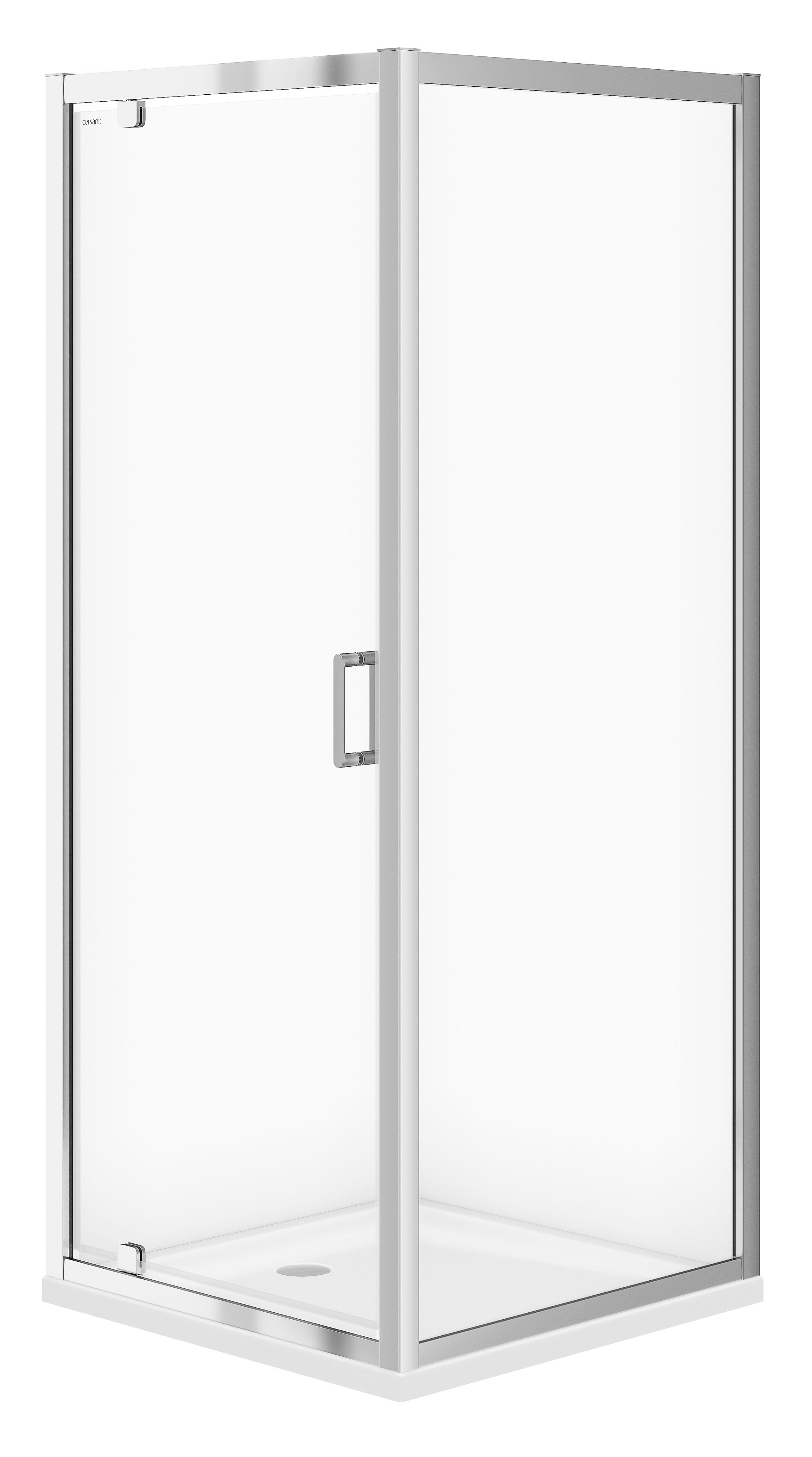 Cersanit Arteco SET B152 kabina prysznicowa 80 cm kwadratowa z brodzikiem Tako chrom/szkło przezroczyste S601-115 - Wysyłka w 24h
