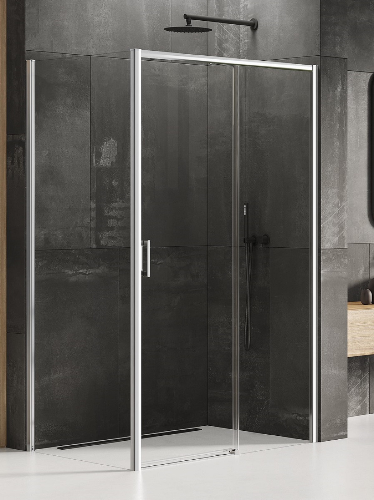 New Trendy Prime kabina prysznicowa 150x90 cm prostokątna chrom połysk/szkło przezroczyste D-0309A/D-0124B