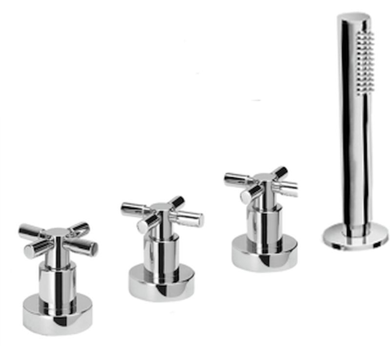 Herzbach Stilo bateria nawannowa 4-otworowa chrom 14.952450.2.01