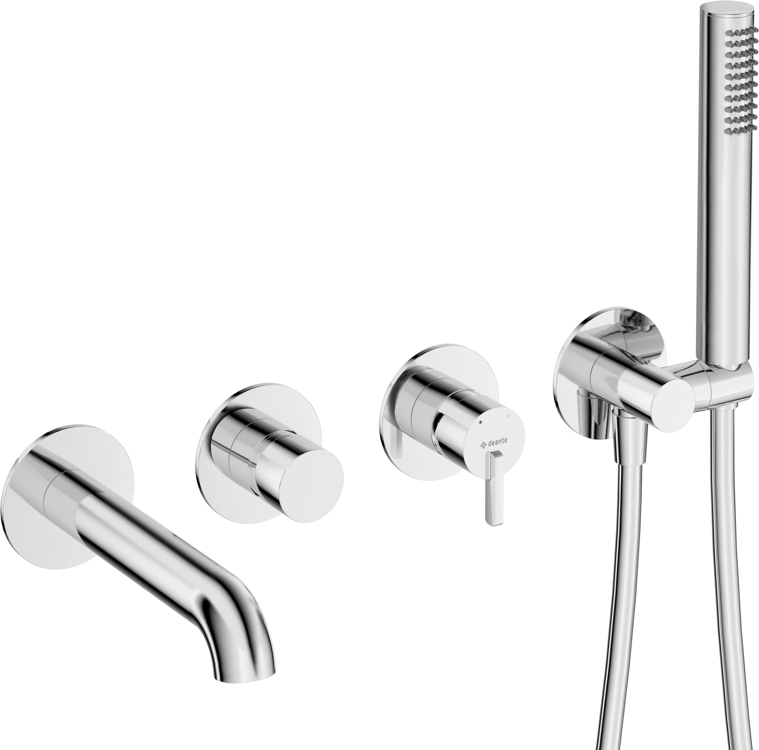 Deante Silia bateria wannowo-prysznicowa podtynkowa chrom BQS_018P - Wysyłka w 24h