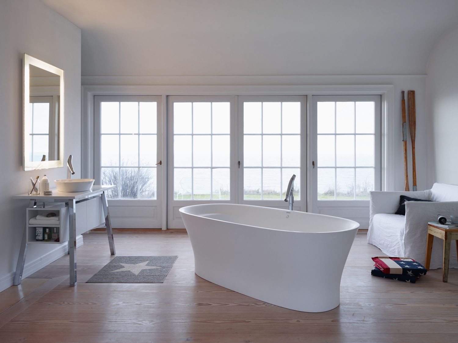 Duravit Cape Cod umywalka 50x40,5 cm nablatowa WonderGliss biała 23395000001