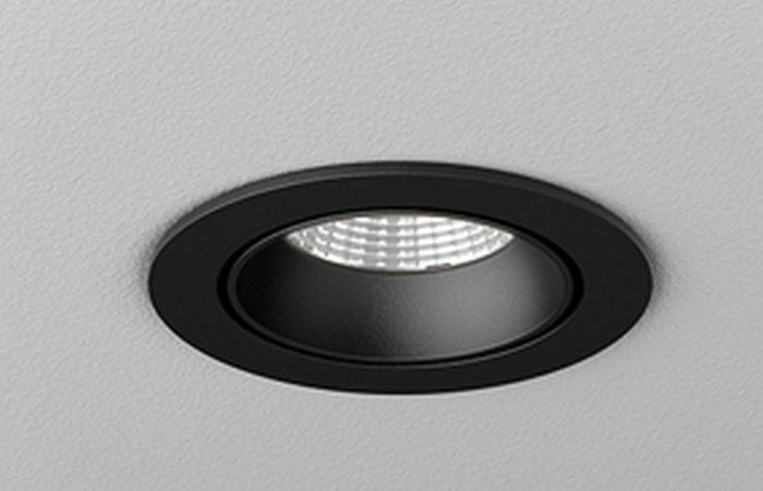 Aqform Ring lampa do zabudowy 1x6W czarna struktura 37982-M930-F1-00-12