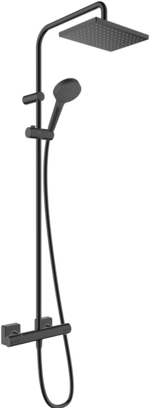 Hansgrohe Vernis Shape zestaw prysznicowy ścienny termostatyczny z deszczownicą czarny mat 26286670 - Wysyłka w 24h