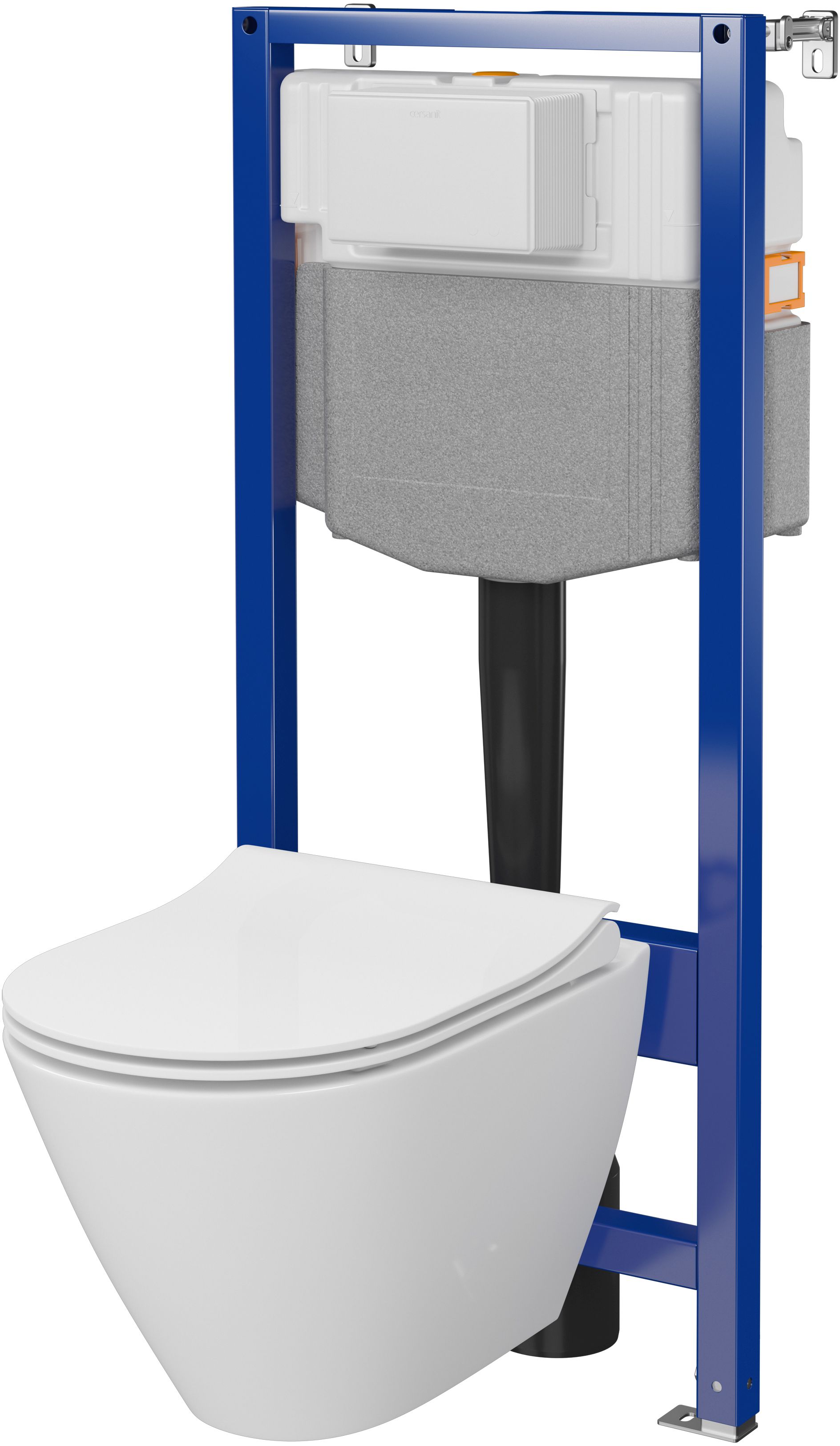 Zestaw Cersanit City miska WC CleanOn z deską wolnoopadającą i stelaż podtynkowy Aqua 2.0 S701-795