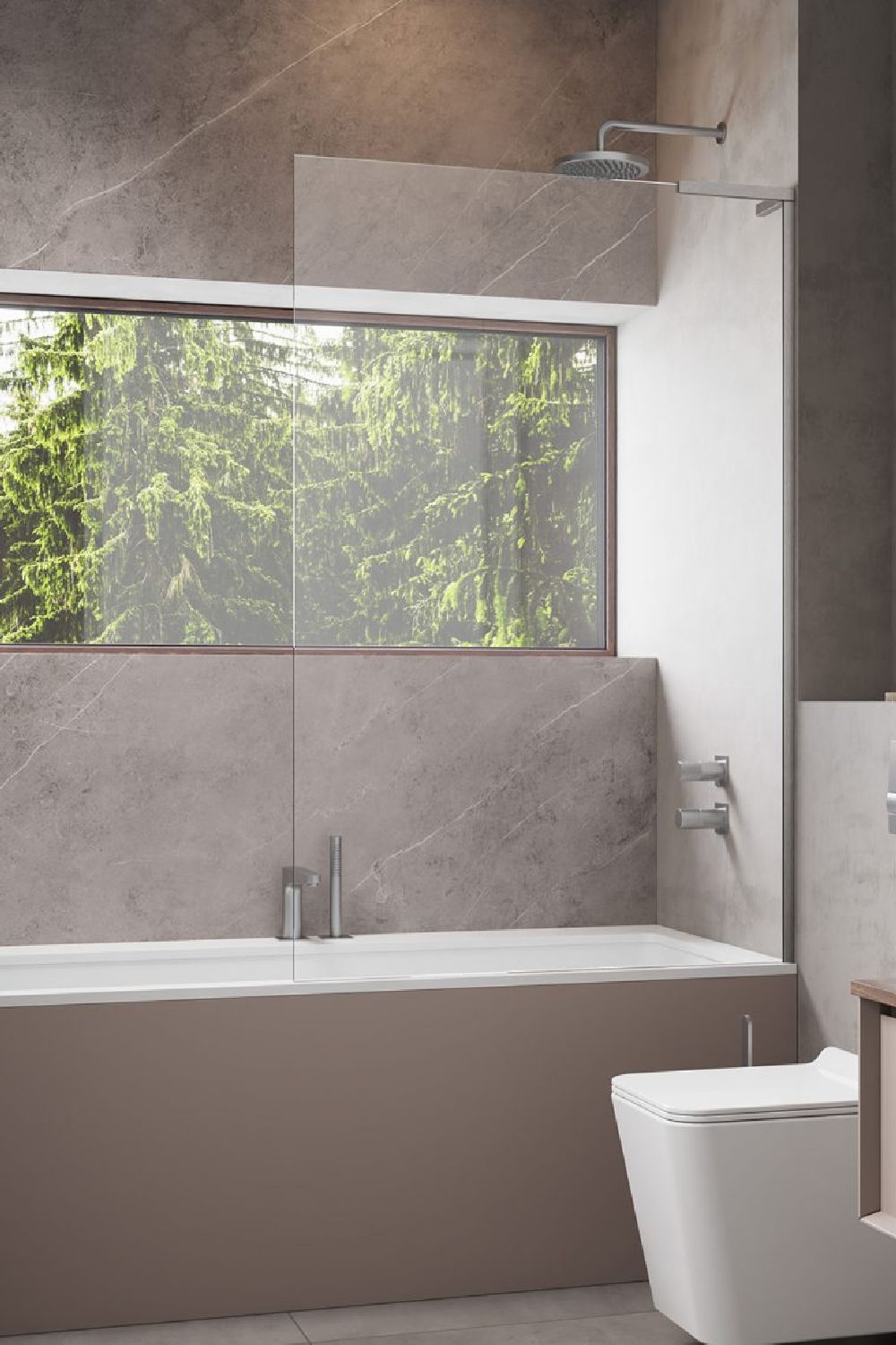 Radaway Modo SL Brushed Nickel PNJ II parawan nawannowy 70 cm nikiel szczotkowany/szkło przezroczyste 10316070-91-01R