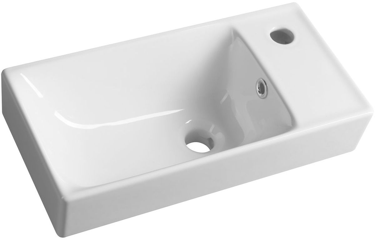 Sapho Nuali umywalka 50x25 cm ścienna prostokątna biała TU0122