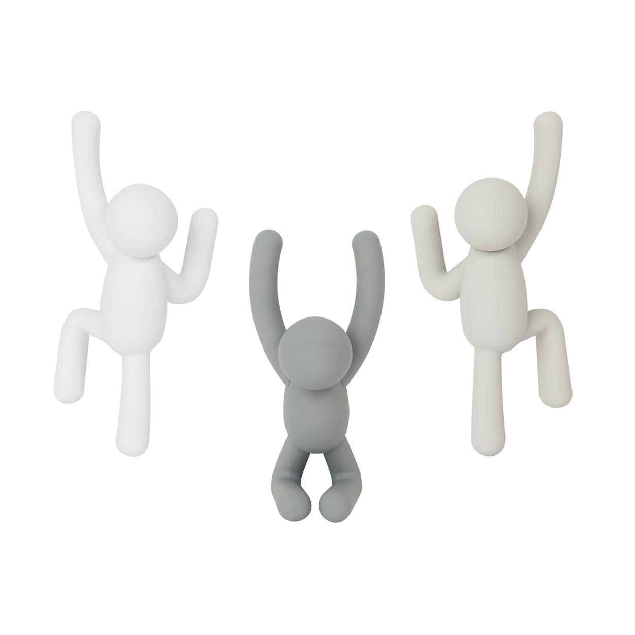 Umbra Buddy wieszak ścienny 3 szt zestaw tworzywo odcienie szarości 318165-023