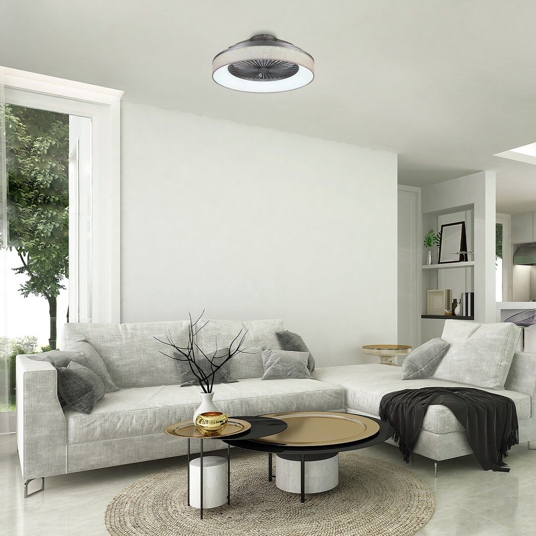 Rabalux Benicio plafon 1x35W LED z wentylatorem biały/popielaty 5420