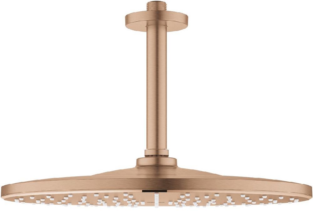Grohe Rainshower deszczownica z ramieniem 31x31 cm okrągła Brushed Warm Sunset 26560DL0