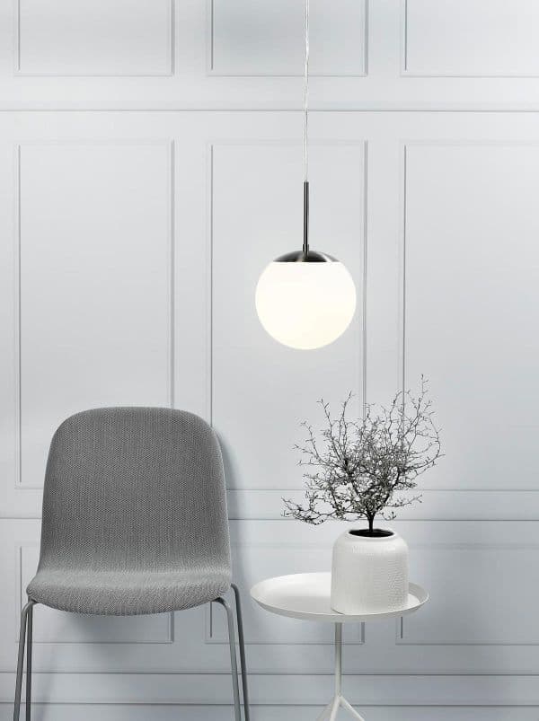 Nordlux Cafe lampa wisząca 1x60 W biała-srebrna 39563001 - Wysyłka w 24h