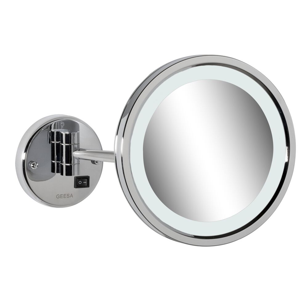 Geesa Mirror lusterko kosmetyczne 21,5x21,5 cm okrągłe z oświetleniem chrom 911088