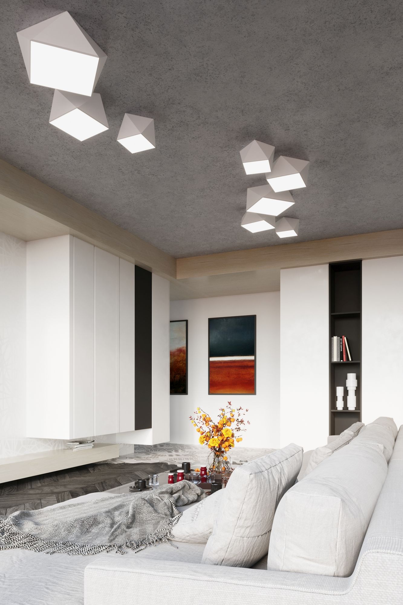 Sollux Lighting Hexa plafon 1x60 W biały SL.0686