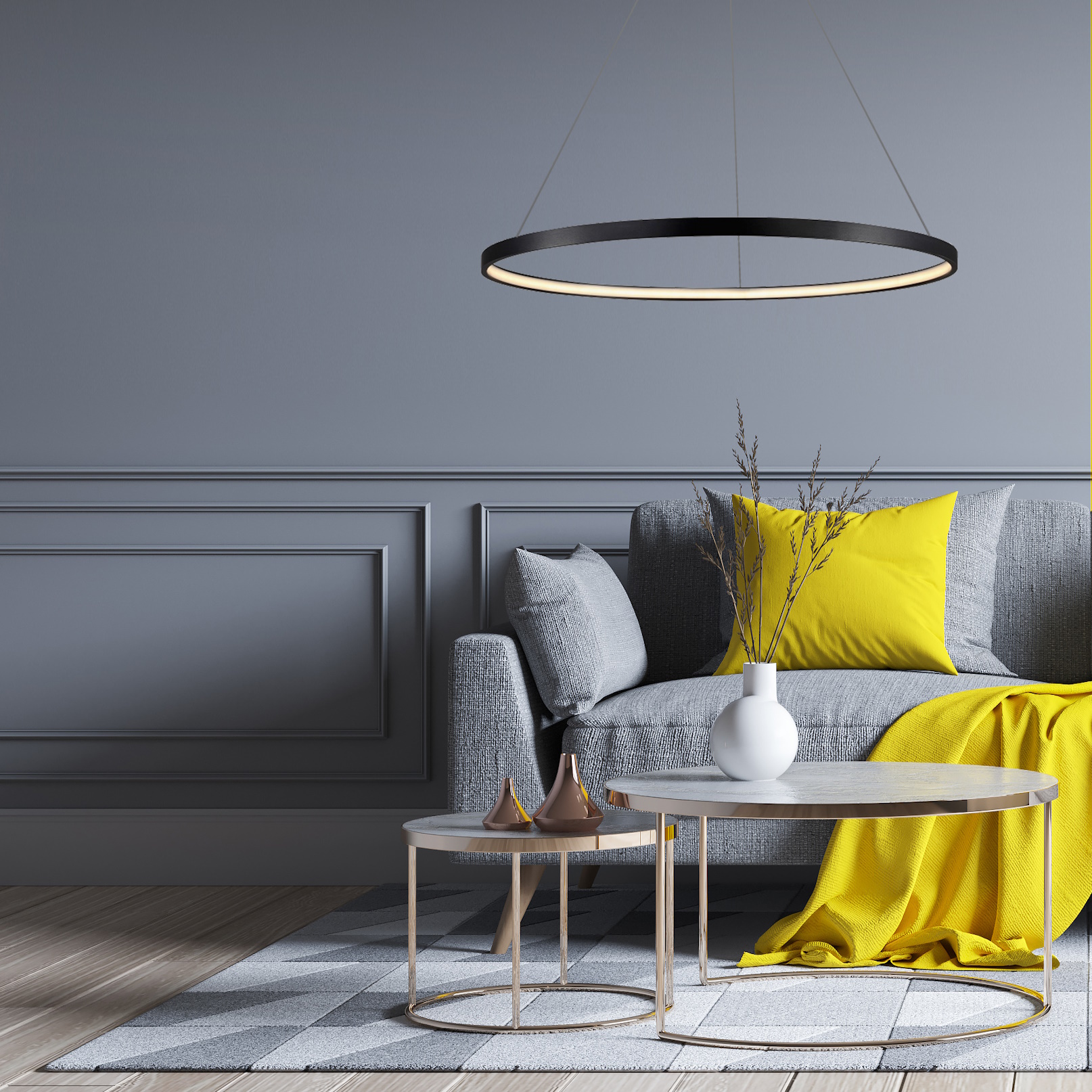 Light Prestige Ring lampa wisząca 1x35 W czarna LP-909/1PMBKCCT - Wysyłka w 24h