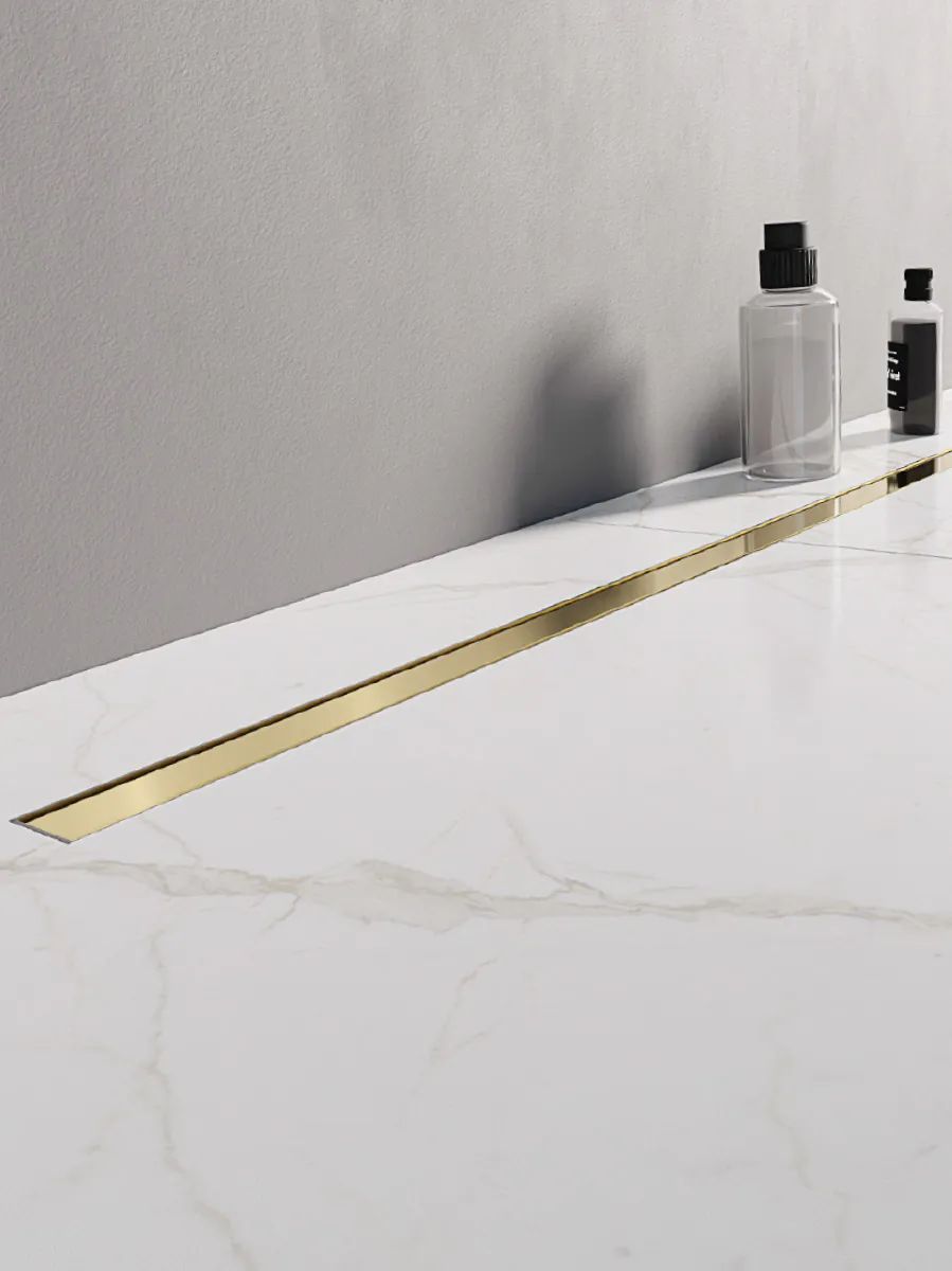 New Trendy Visio Slim Gold odpływ liniowy 80 cm złoty OL-0073 - Wysyłka w 24h