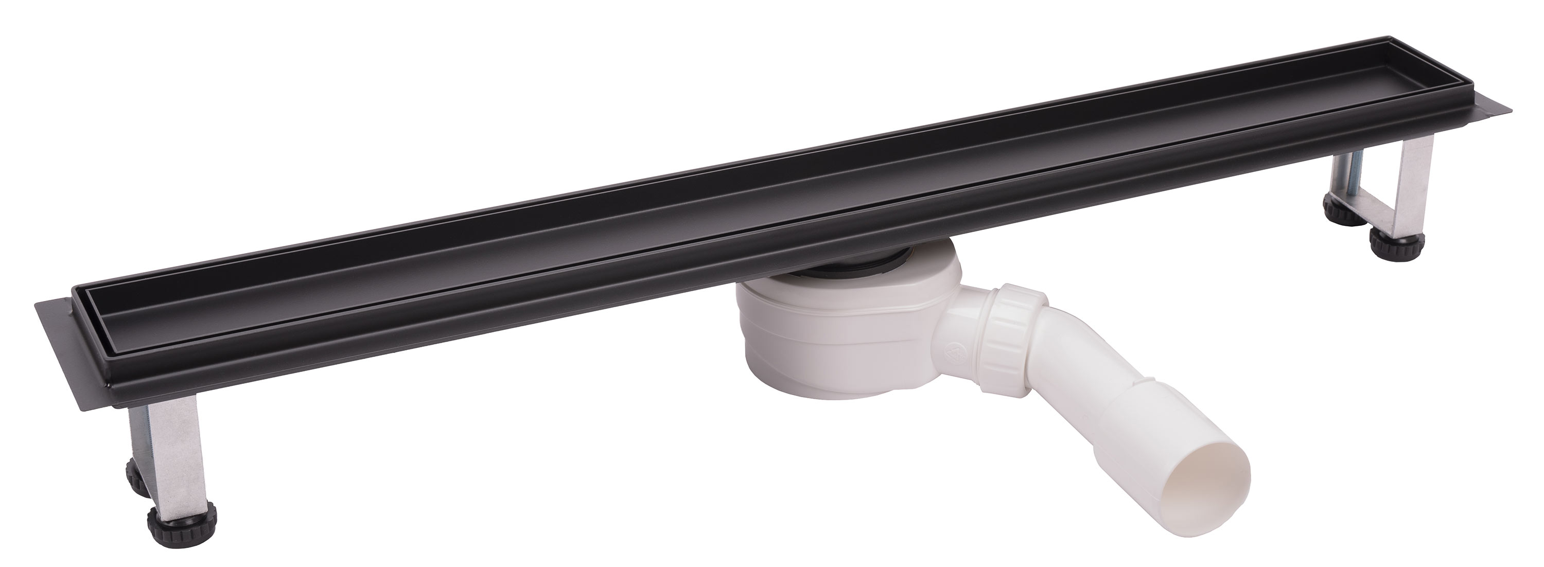 Ferro odpływ prysznicowy 80 cm liniowy pod płytkę czarny mat OLP1-80-BL