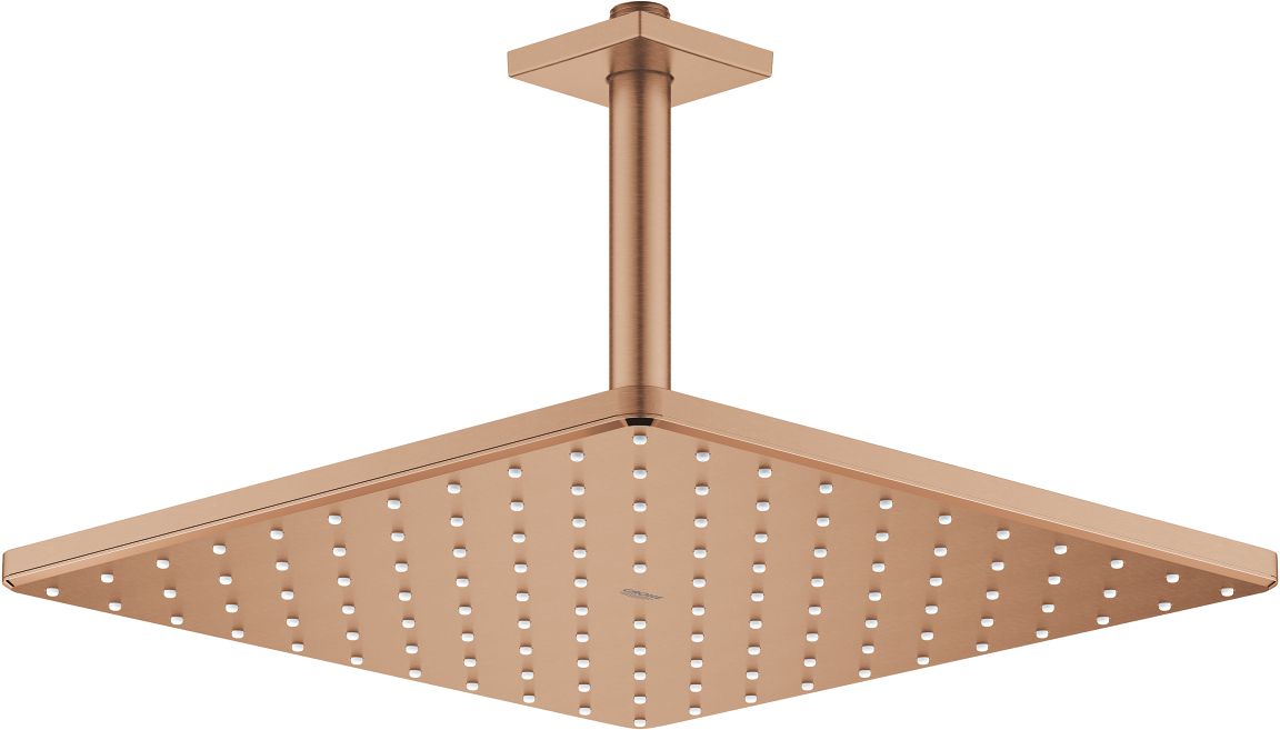 Grohe Rainshower Mono 310 Cube deszczownica 31 cm kwadratowa z ramieniem sufitowym brushed warm sunset 26566DL0