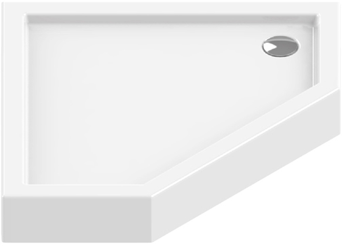 New Trendy New Azura brodzik 90x90 cm pięciokątny biały B-0366
