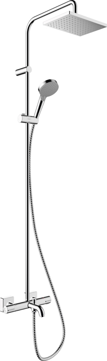 Hansgrohe Vernis Shape zestaw wannowo-prysznicowy ścienny z deszczownicą termostatyczny chrom 26284000 - Wysyłka w 24h