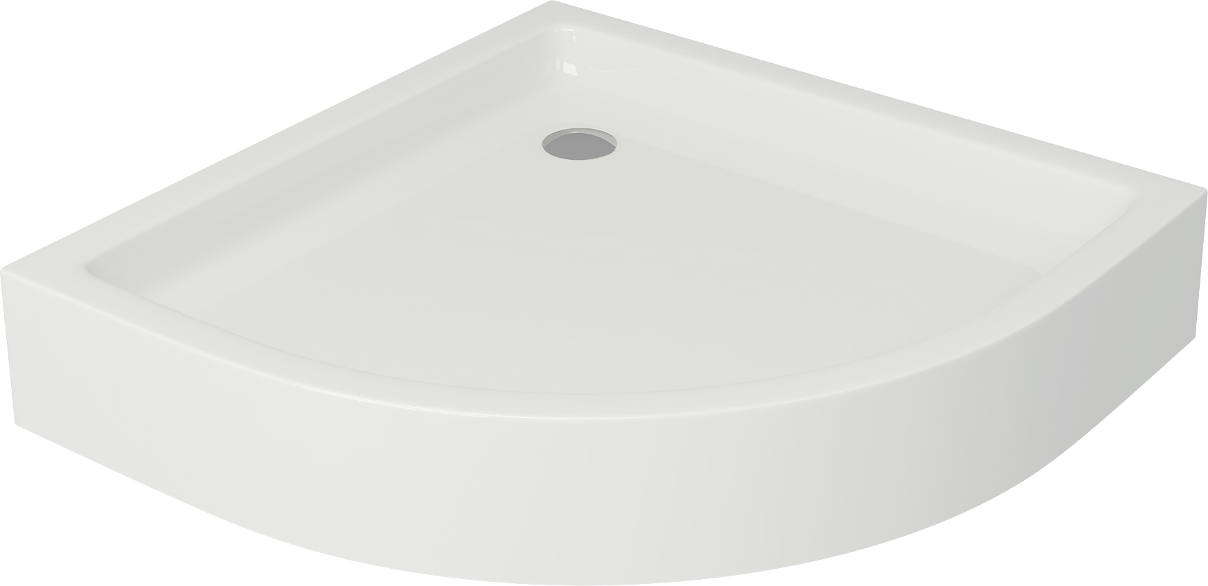 Cersanit Tako brodzik 80x80 cm półokrągły biały S204-003 - Wysyłka w 24h