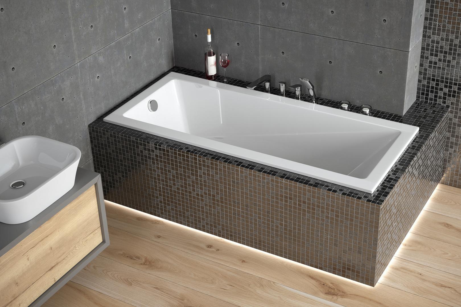 Besco Modern Slim wanna prostokątna 140x70 cm biała #WAM-140-SL