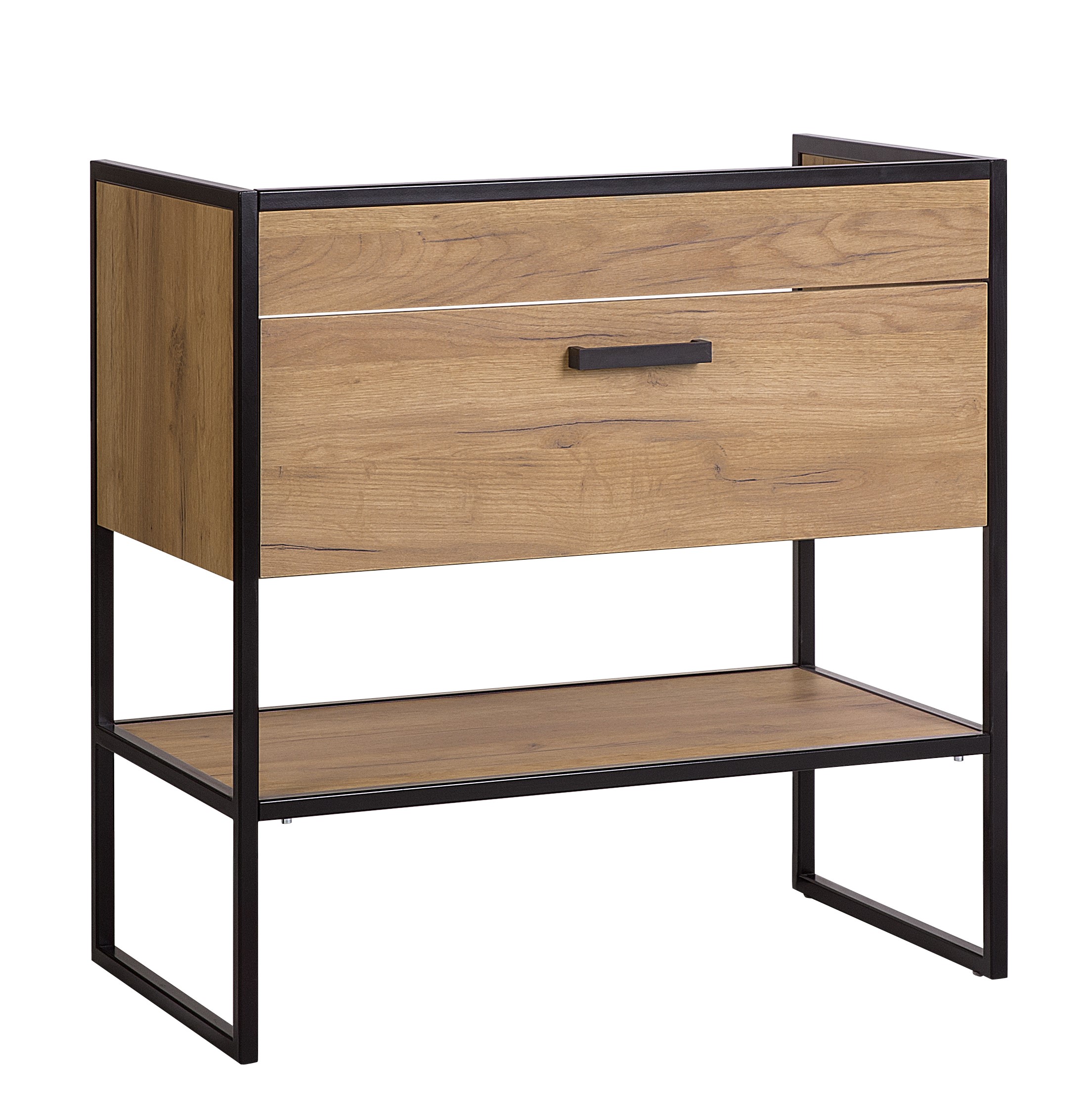 Comad Brooklin szafka 80 cm podumywalkowa stojąca Dąb Craft złoty/czarny mat BROOKLIN821FSC
