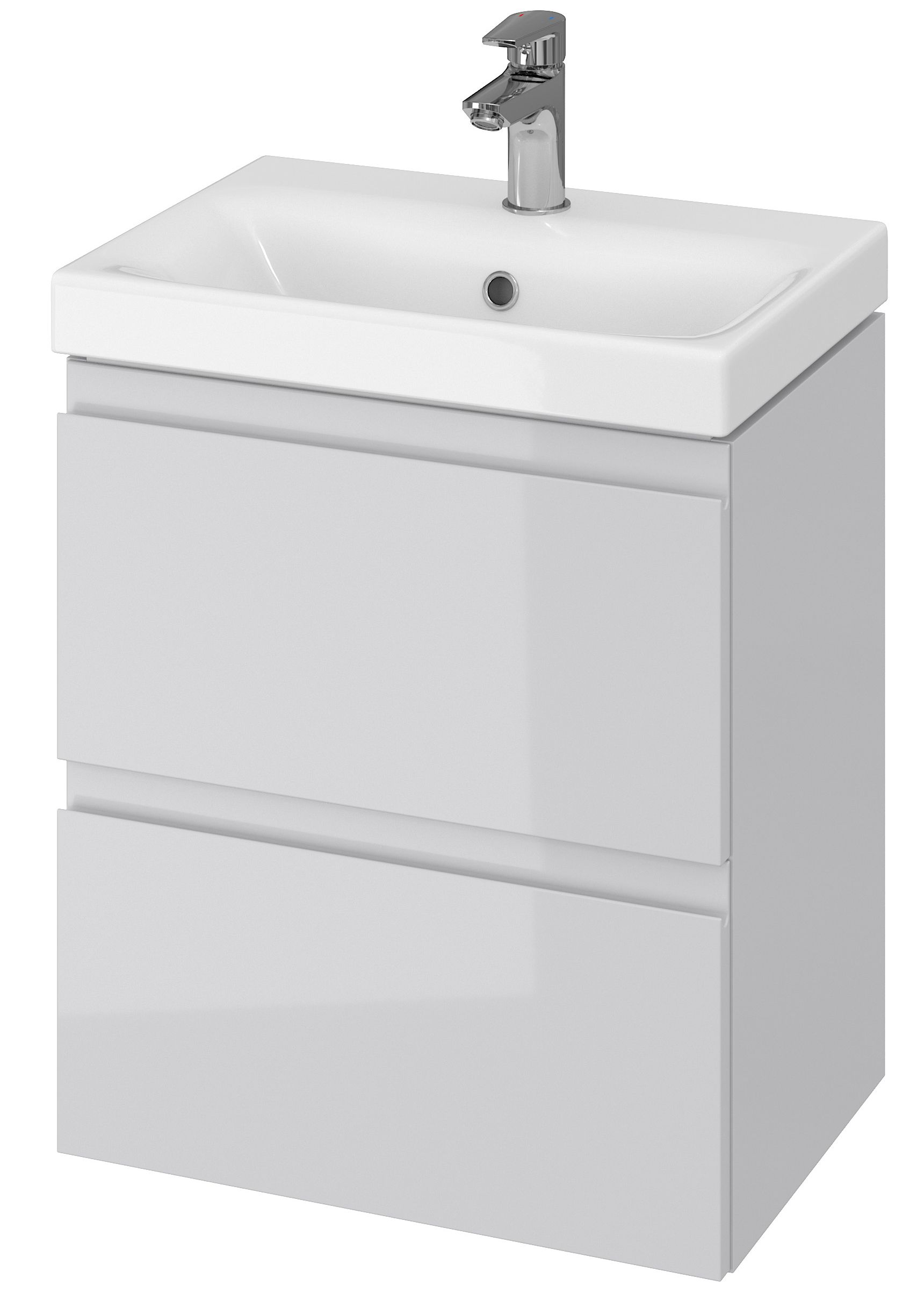 Cersanit Moduo Slim umywalka 50 cm z szafką wiszącą szarą S801-228-DSM - Wysyłka w 24h